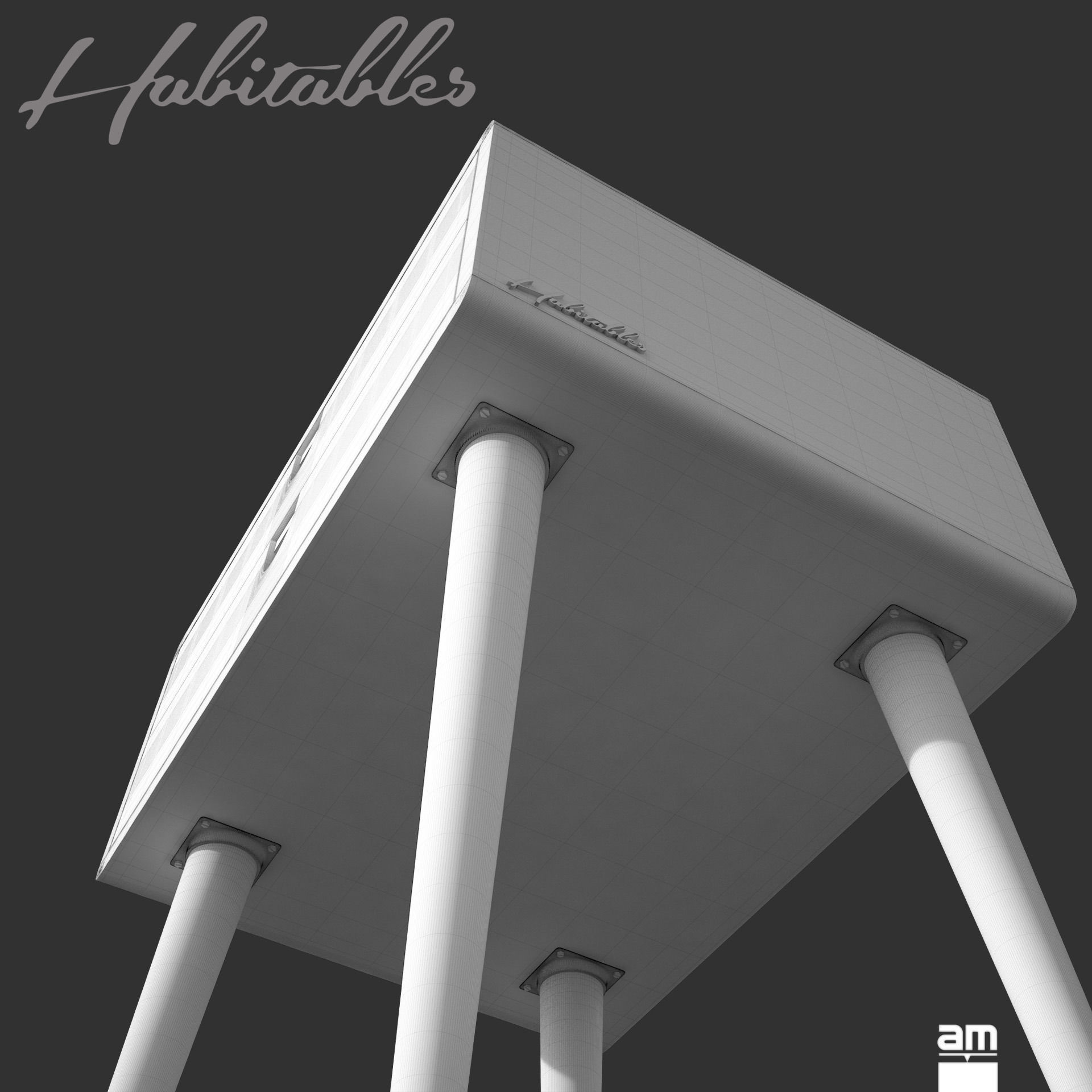 Night Table Retro from Habitables 3D model_9