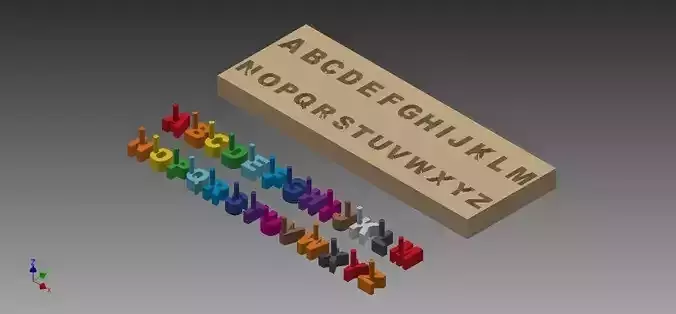 Letter Blocks Free 3D print model