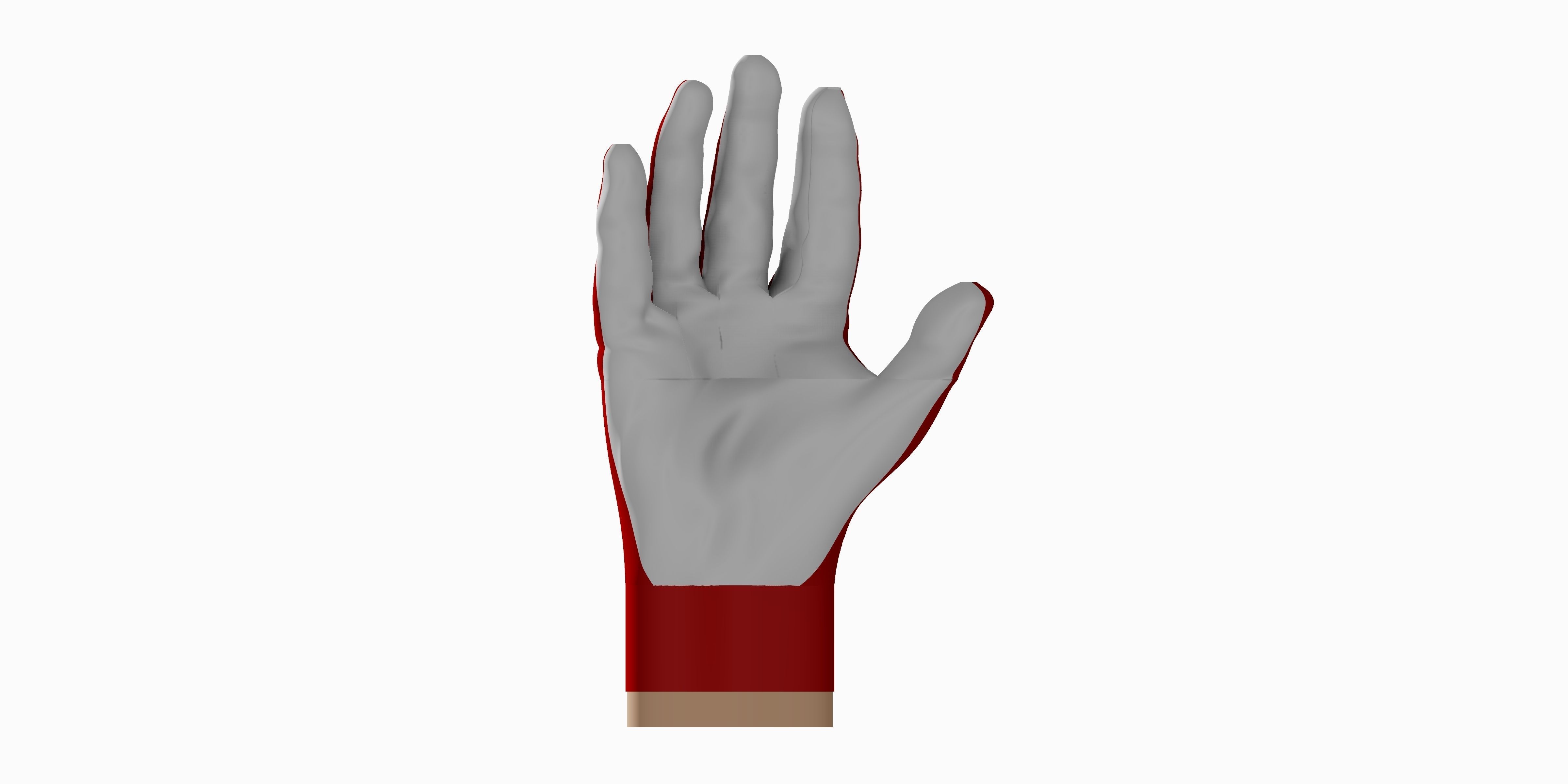 Hand ipt fil   autodesk inventor part file for glove design use Low-poly 3D model_3