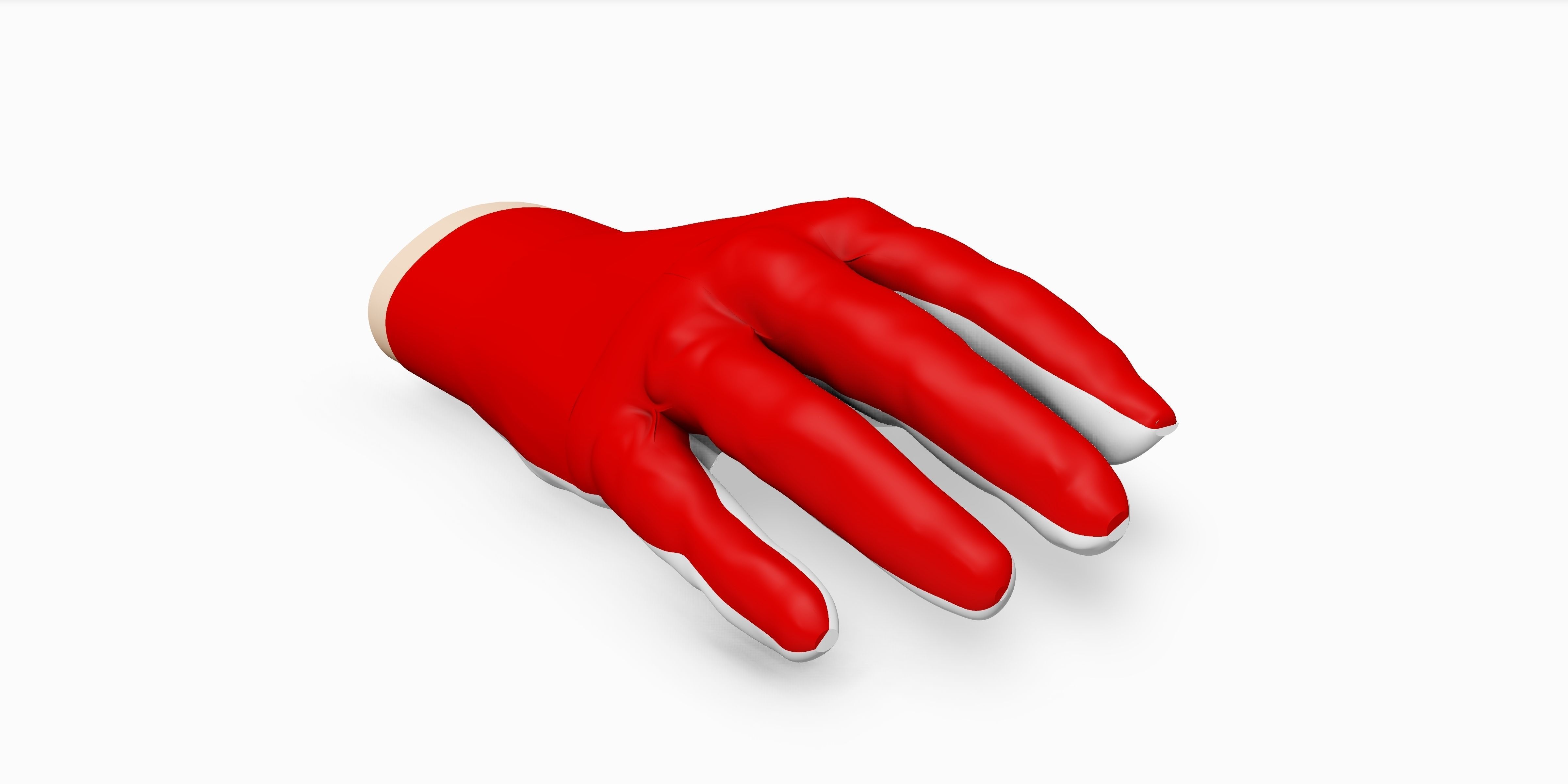 Hand ipt fil   autodesk inventor part file for glove design use Low-poly 3D model_2