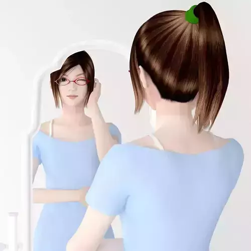 Natsumi dress pose 05 3D model