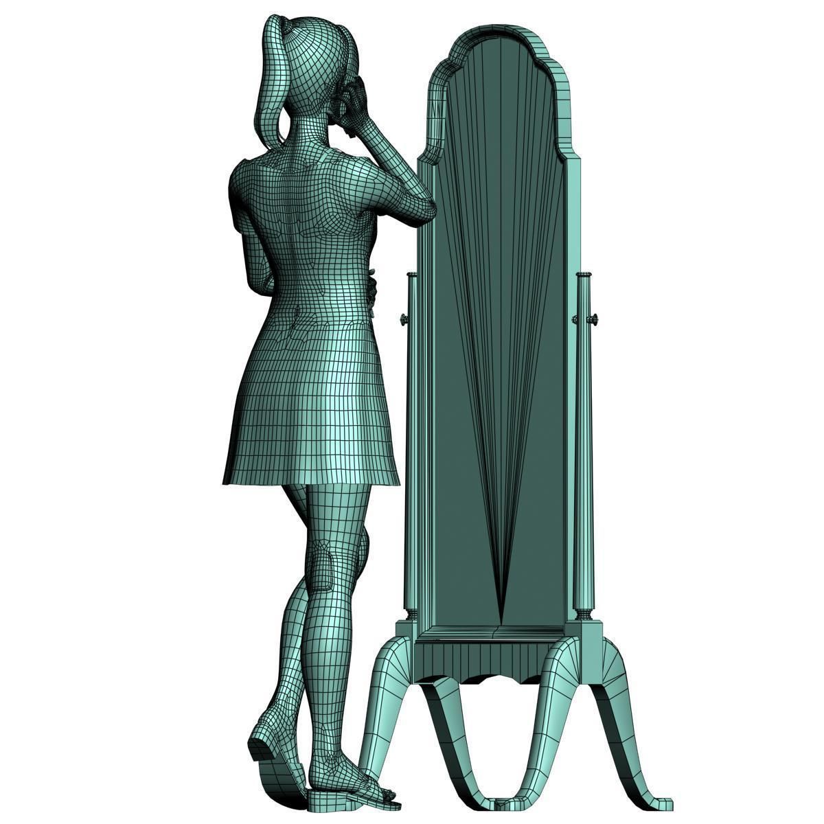 Natsumi dress pose 05 3D model_14