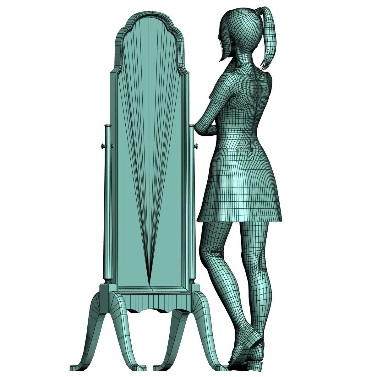 Natsumi dress pose 05 3D model_12