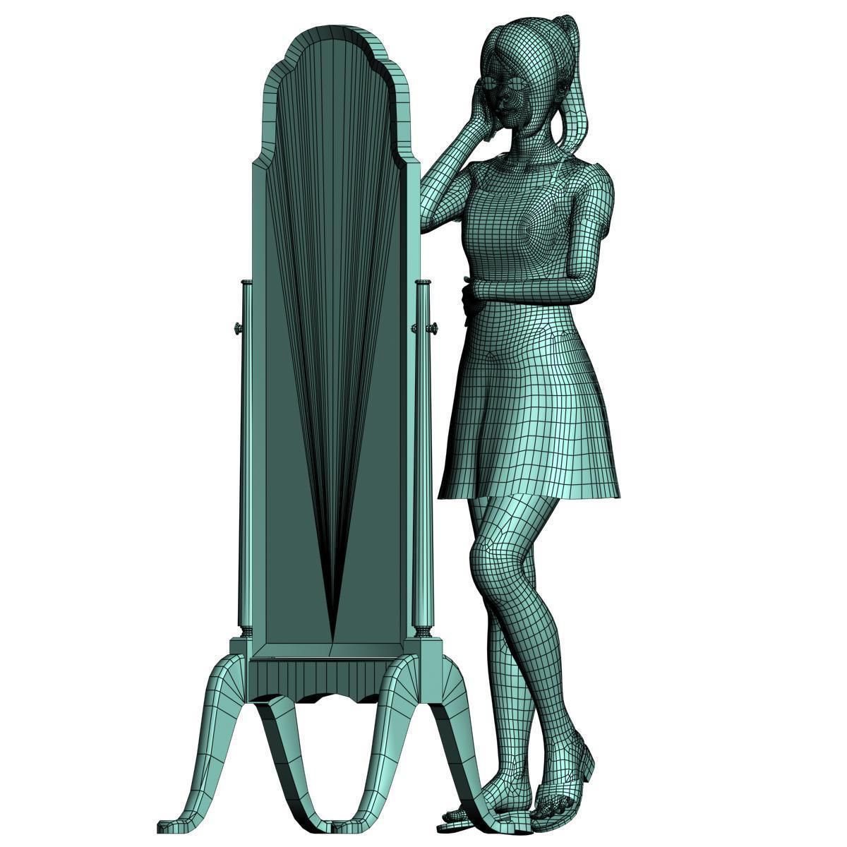 Natsumi dress pose 05 3D model_11