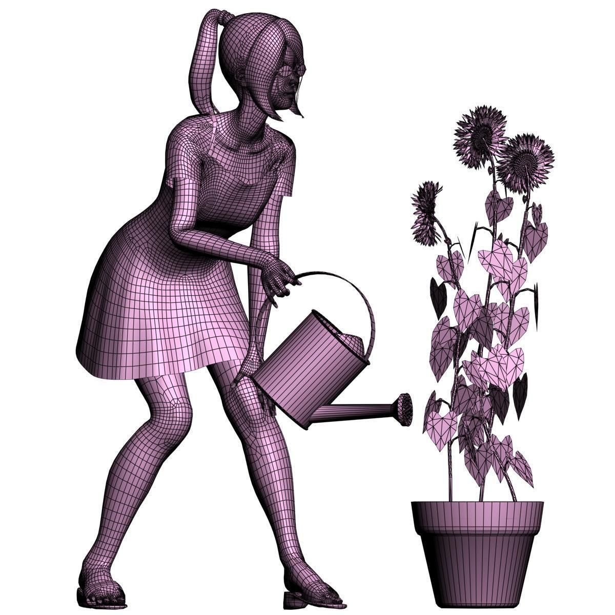 Natsumi dress pose 06 3D model_11