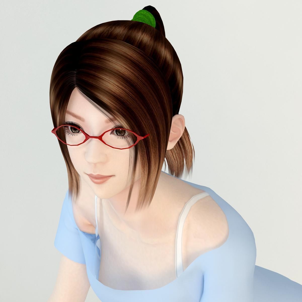 Natsumi dress pose 06 3D model_1