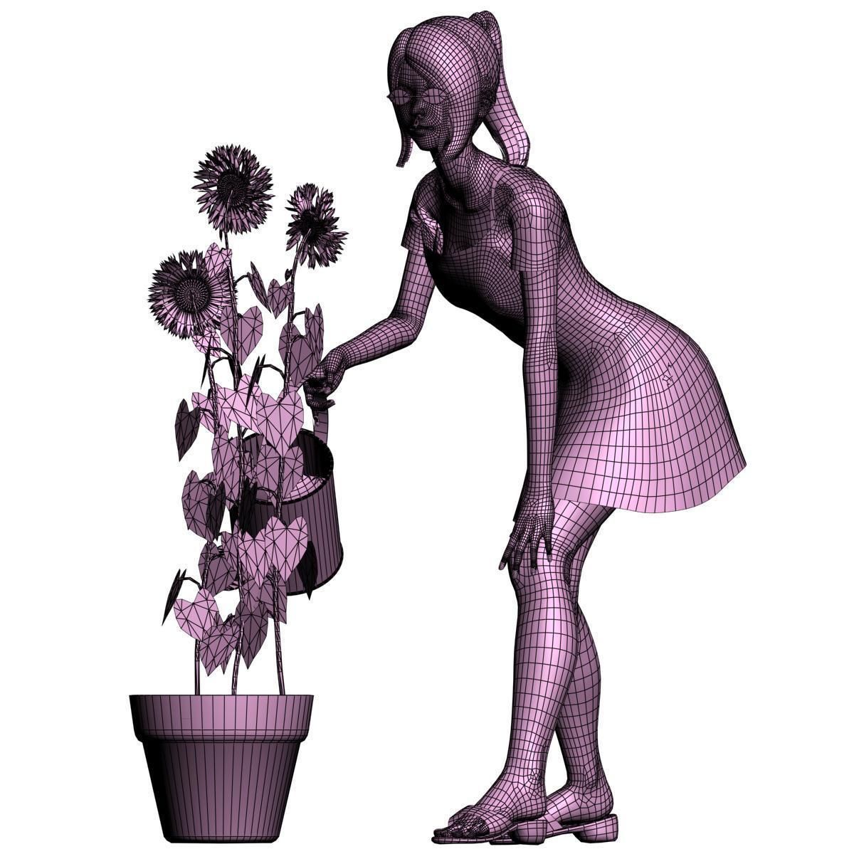 Natsumi dress pose 06 3D model_14