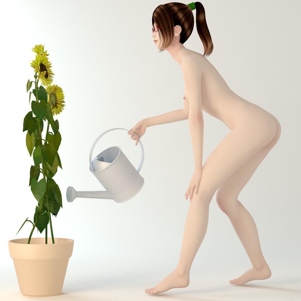 Natsumi dress pose 06 3D model_7