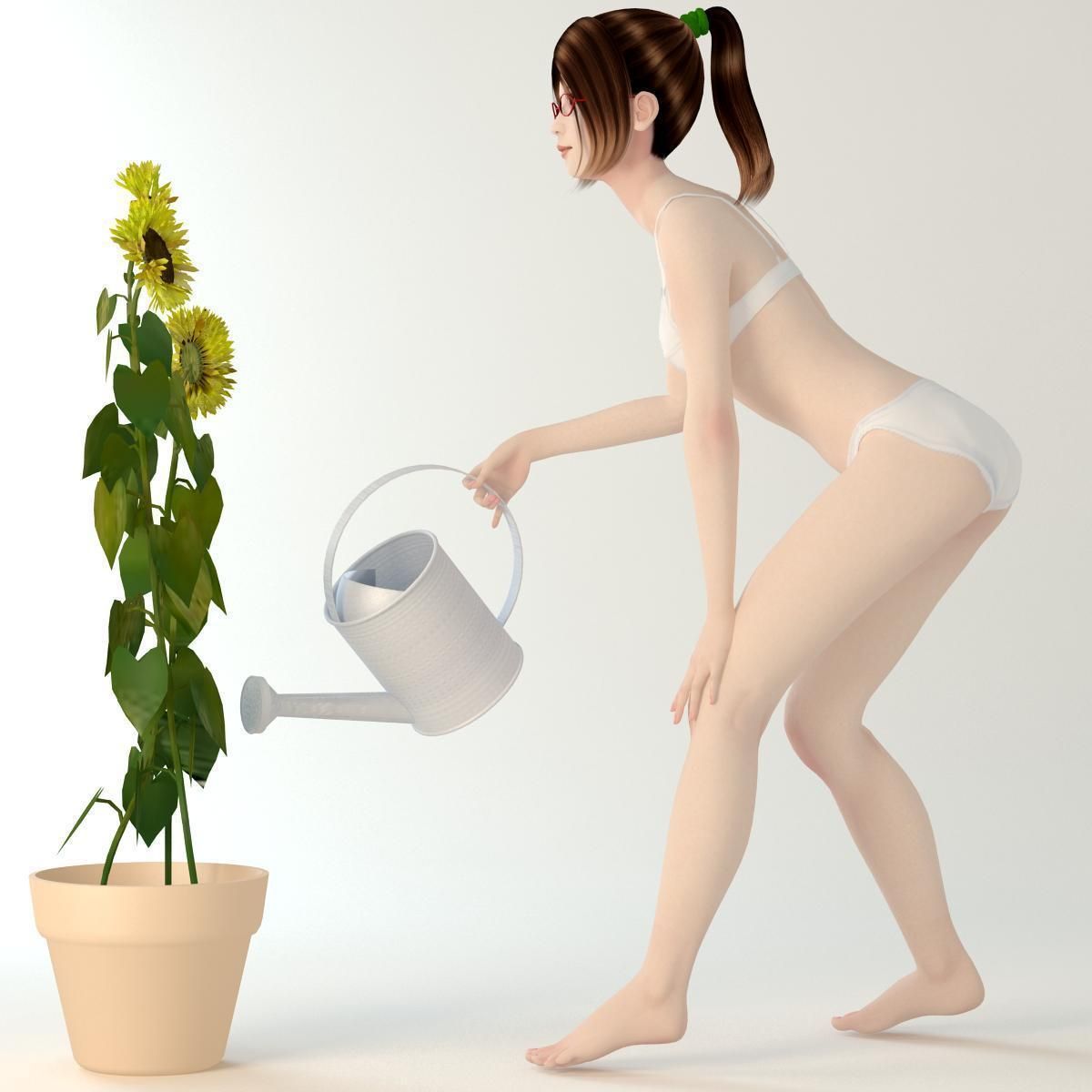 Natsumi dress pose 06 3D model_6