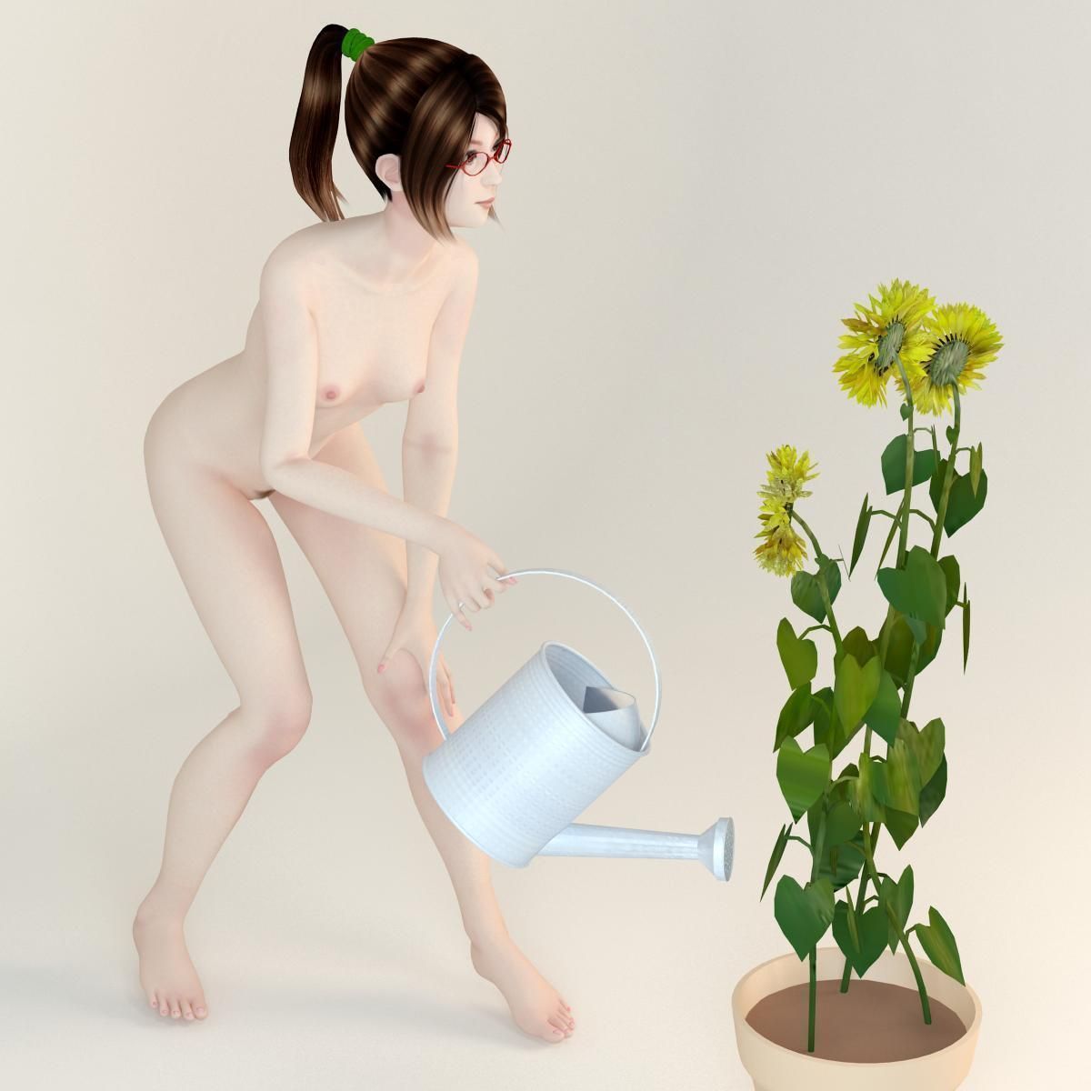 Natsumi dress pose 06 3D model_10