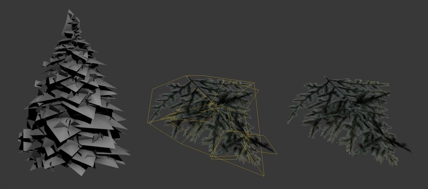 Fir Tree Low-poly 3D model_2