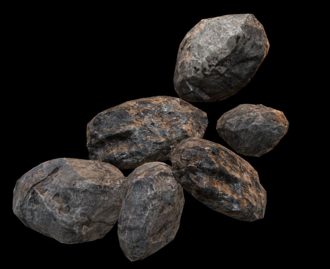 Rocks Pack Low-poly 3D model_1