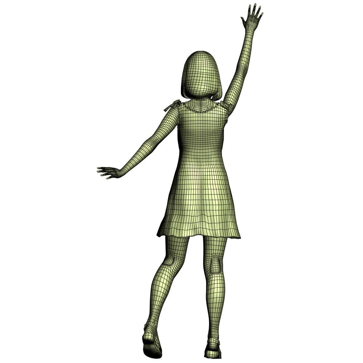 Mariko dress pose 04 3D model_14