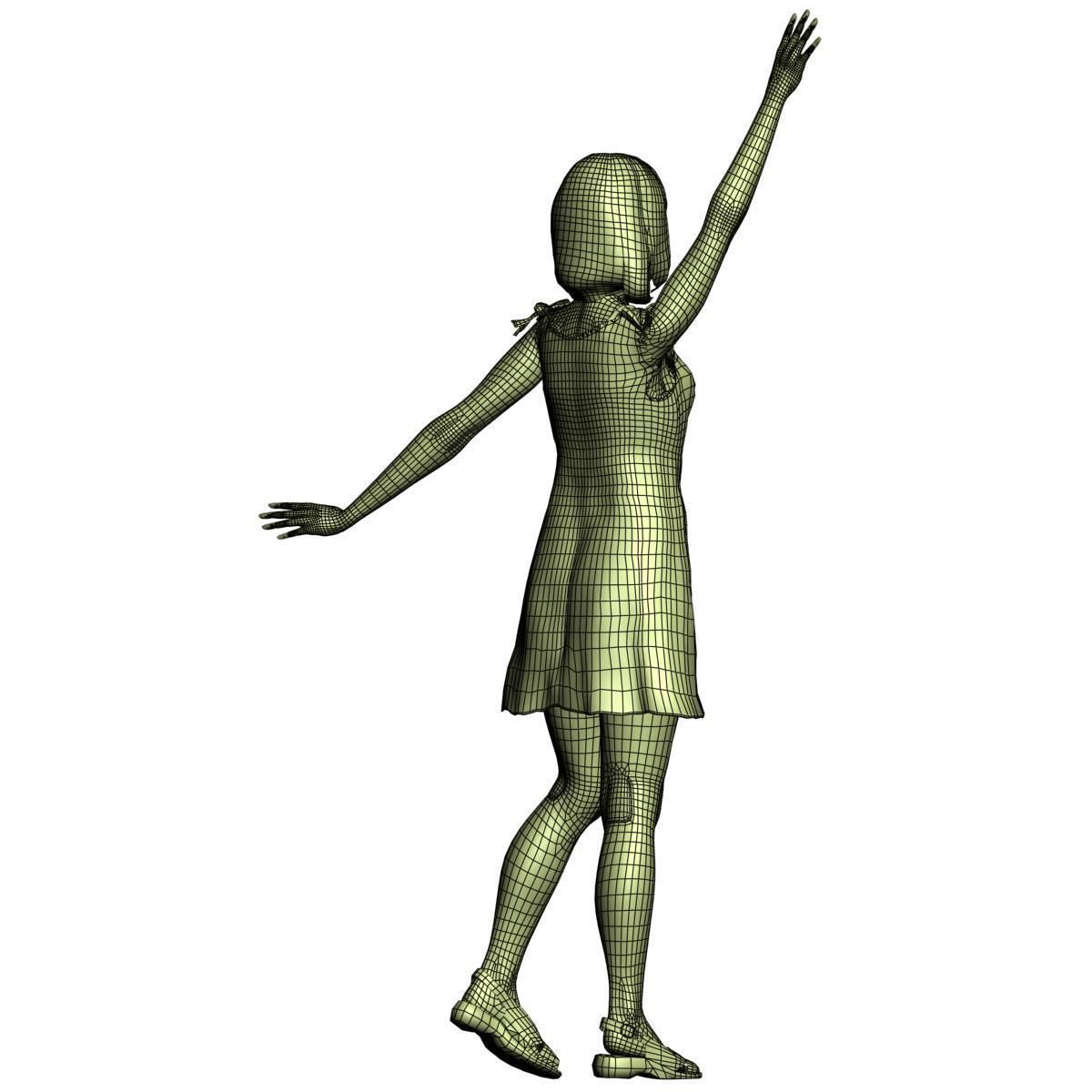 Mariko dress pose 04 3D model_13