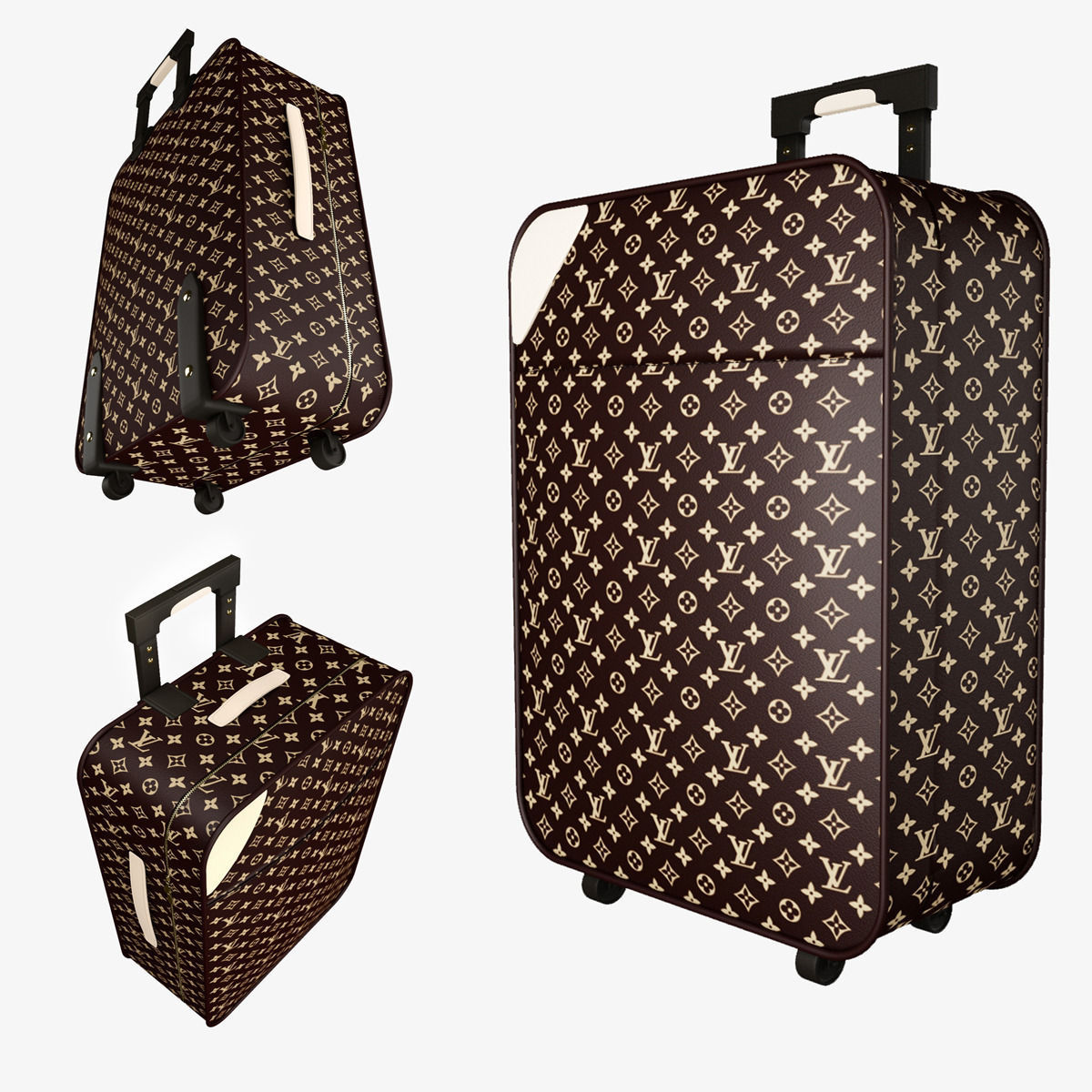 Louis Vuitton luggage bag 3D Model .max .obj .fbx