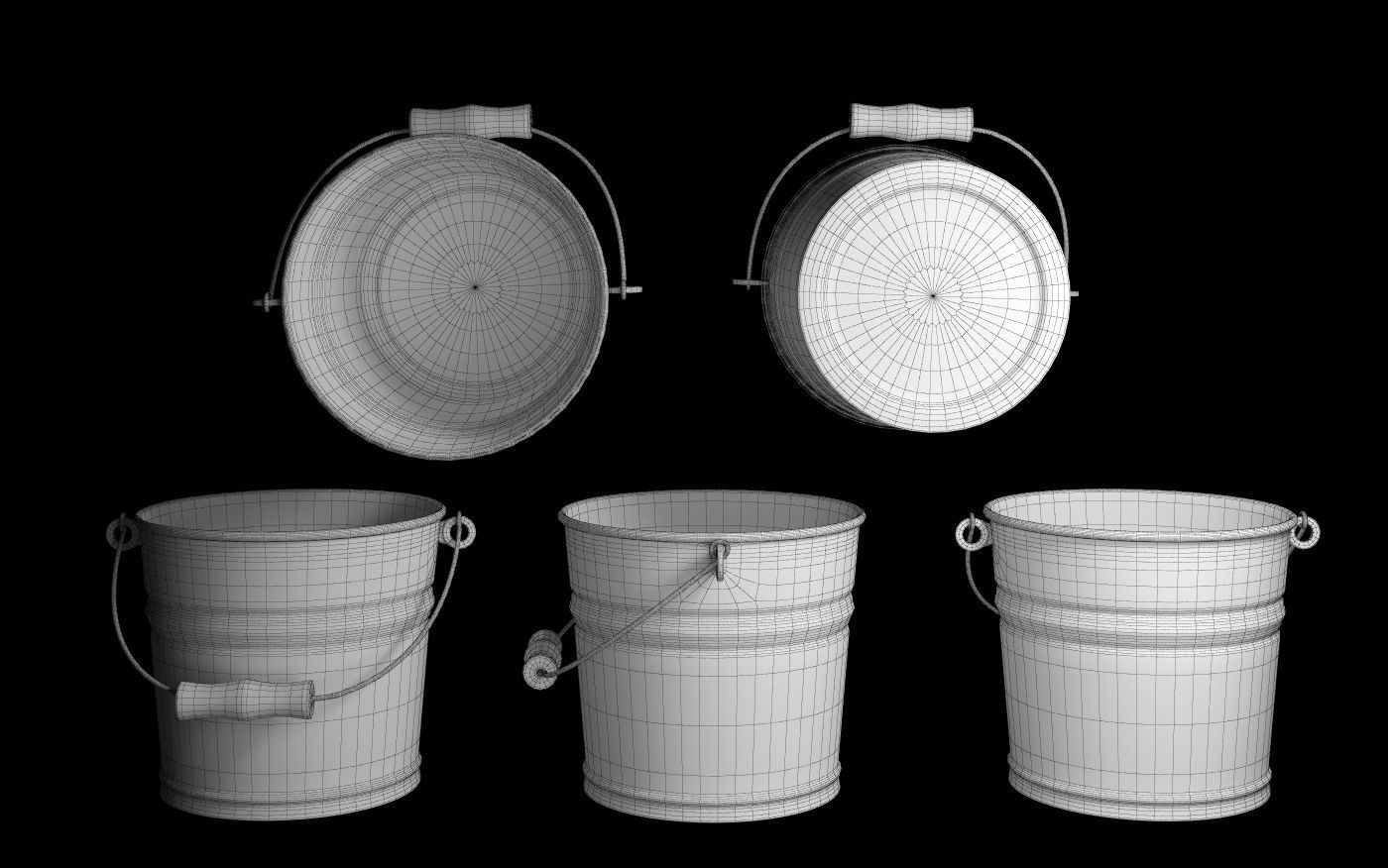 Set enameled cookware 3D model_8