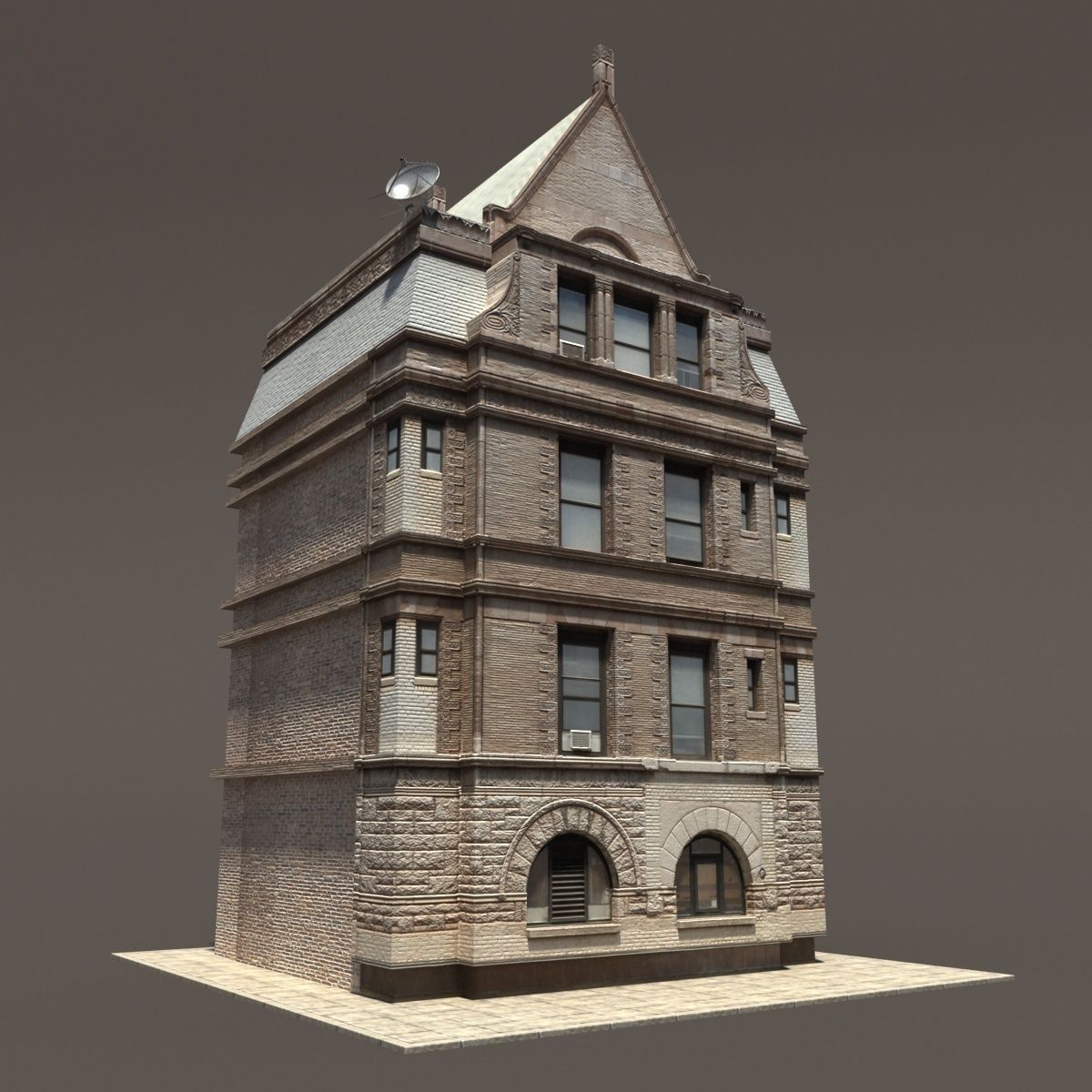 Apartment House 150 Low Poly 3d Building Low-poly 3D model_7