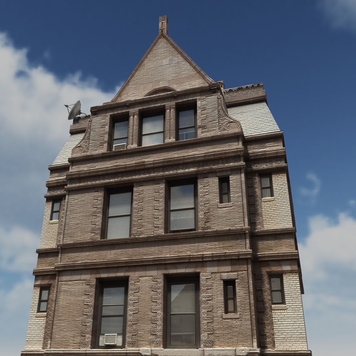 Apartment House 150 Low Poly 3d Building Low-poly 3D model_10