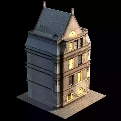 Apartment House 150 Low Poly 3d Building