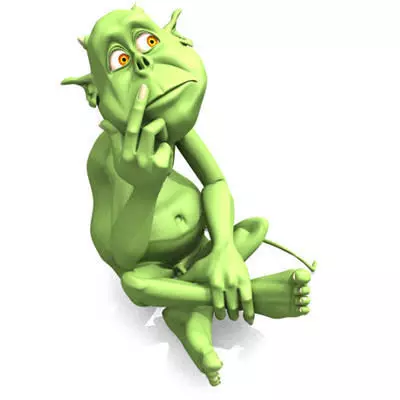 Green Imp Character 3D model