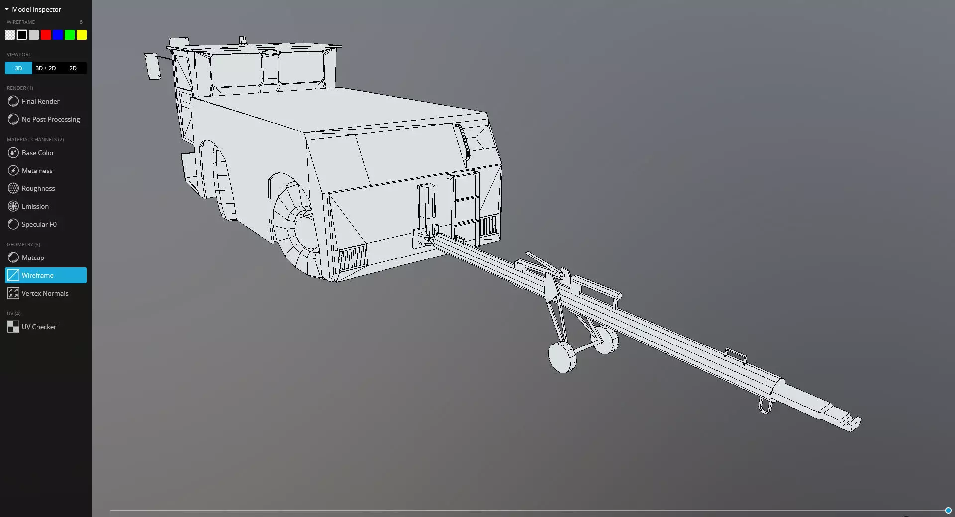 TLD TMX 400 Push-Back Aircraft Tractor Low-poly 3D model_7