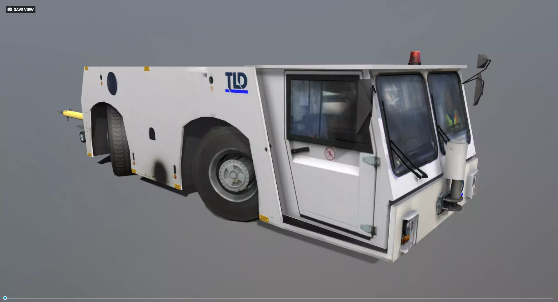 TLD TMX 400 Push-Back Aircraft Tractor Low-poly 3D model_2