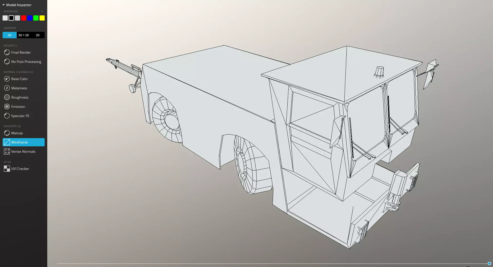 TLD TMX 400 Push-Back Aircraft Tractor Low-poly 3D model_6