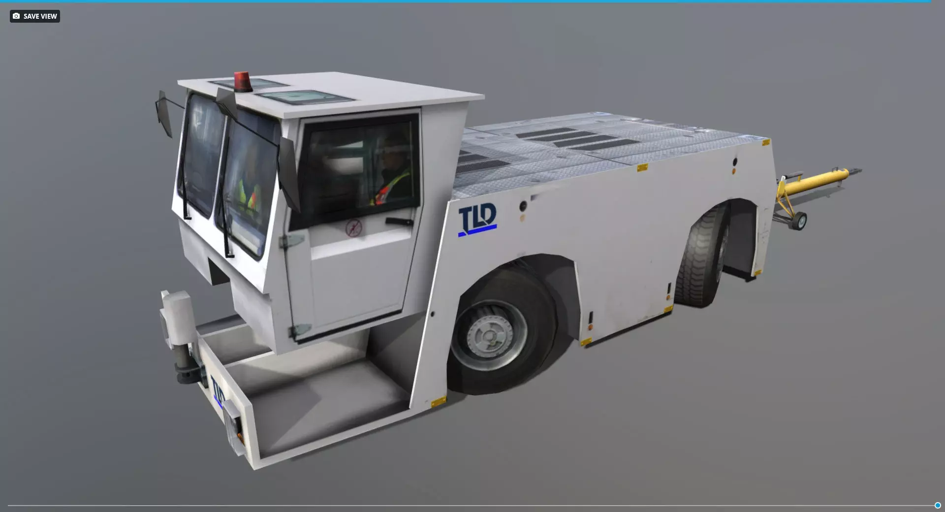 TLD TMX 400 Push-Back Aircraft Tractor Low-poly 3D model_1