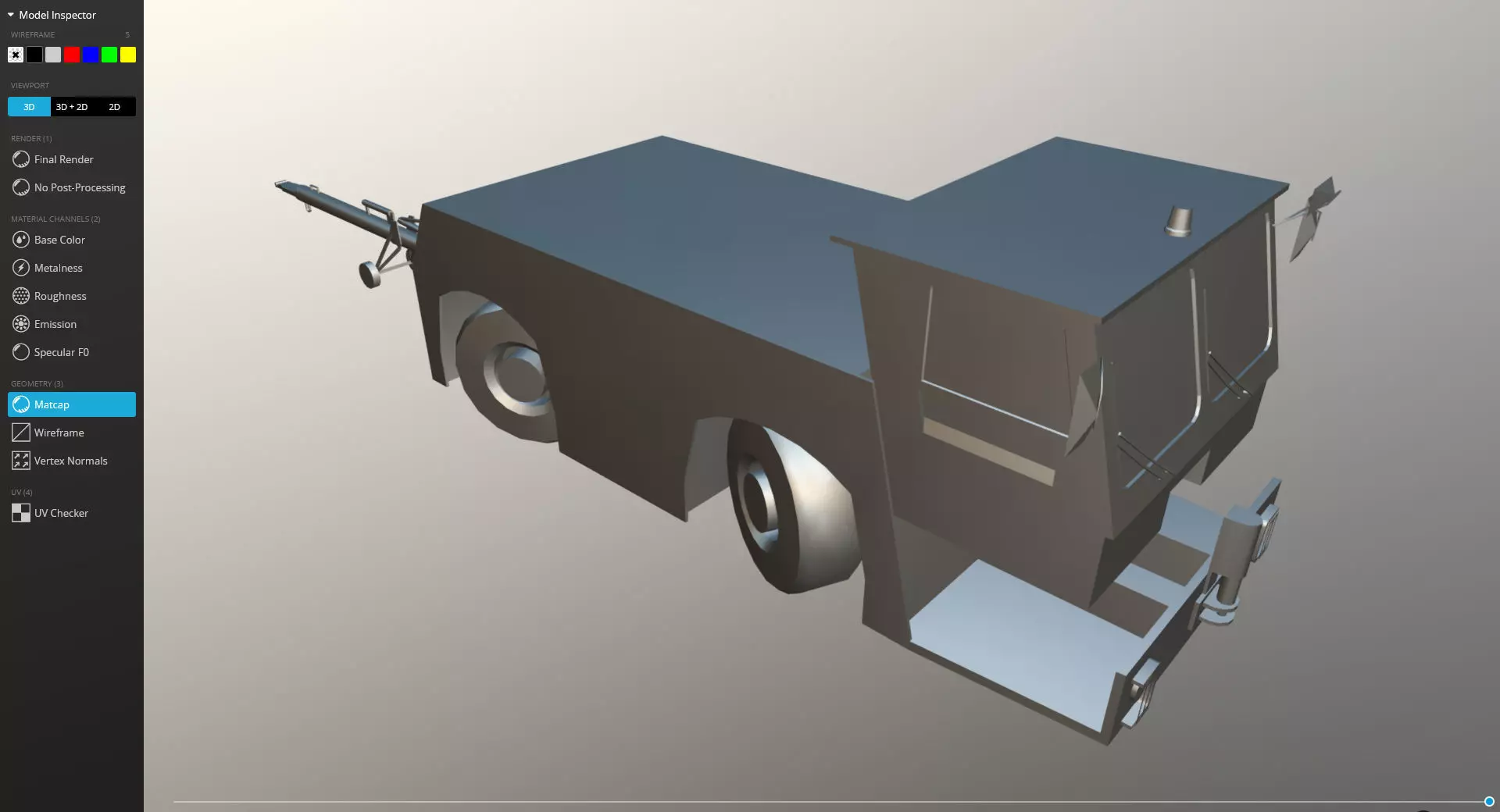 TLD TMX 400 Push-Back Aircraft Tractor Low-poly 3D model_9