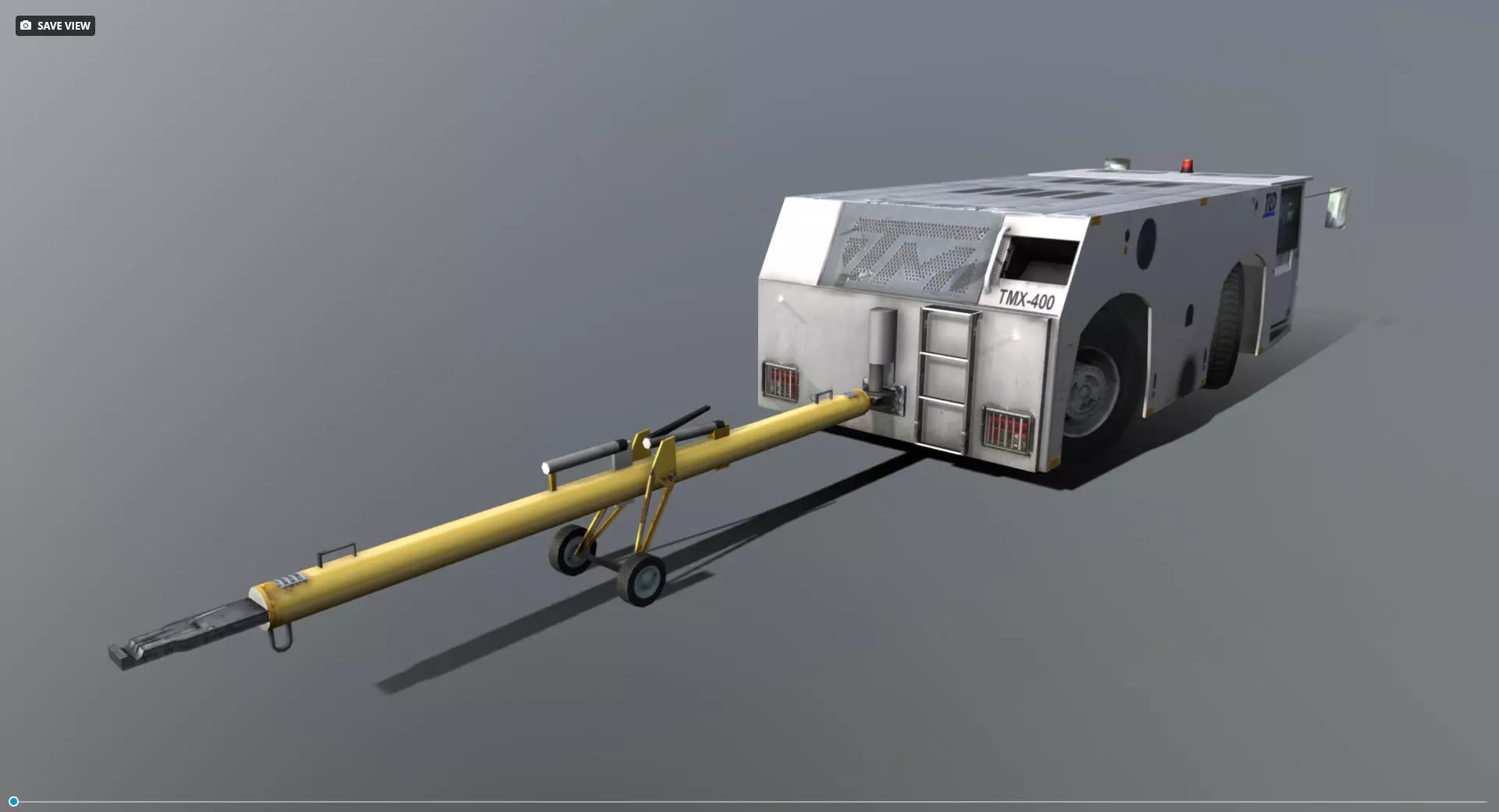 TLD TMX 400 Push-Back Aircraft Tractor Low-poly 3D model_3