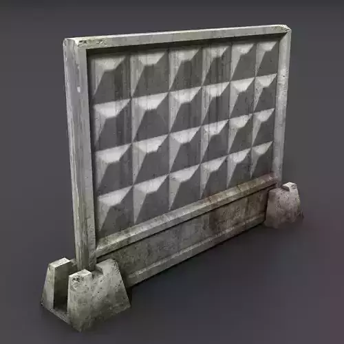 Concrete fence section