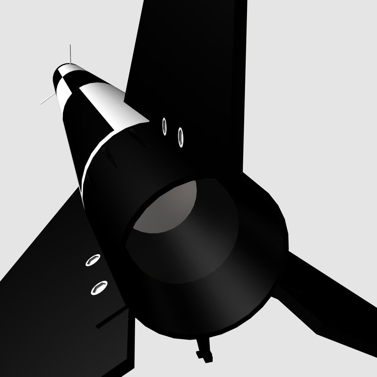 Black Brant I Sounding Rocket 3D model_2
