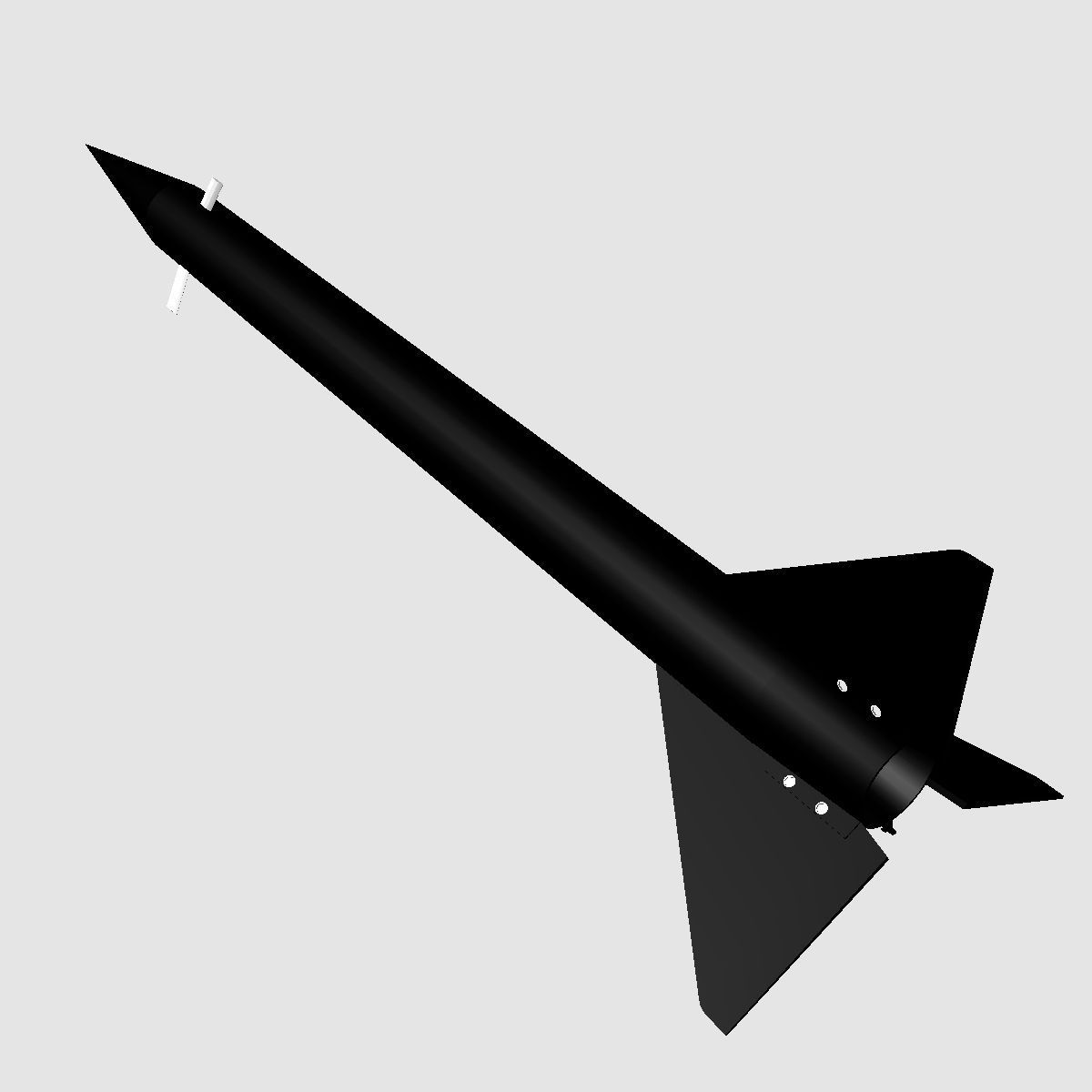 Black Brant I Sounding Rocket 3D model_7
