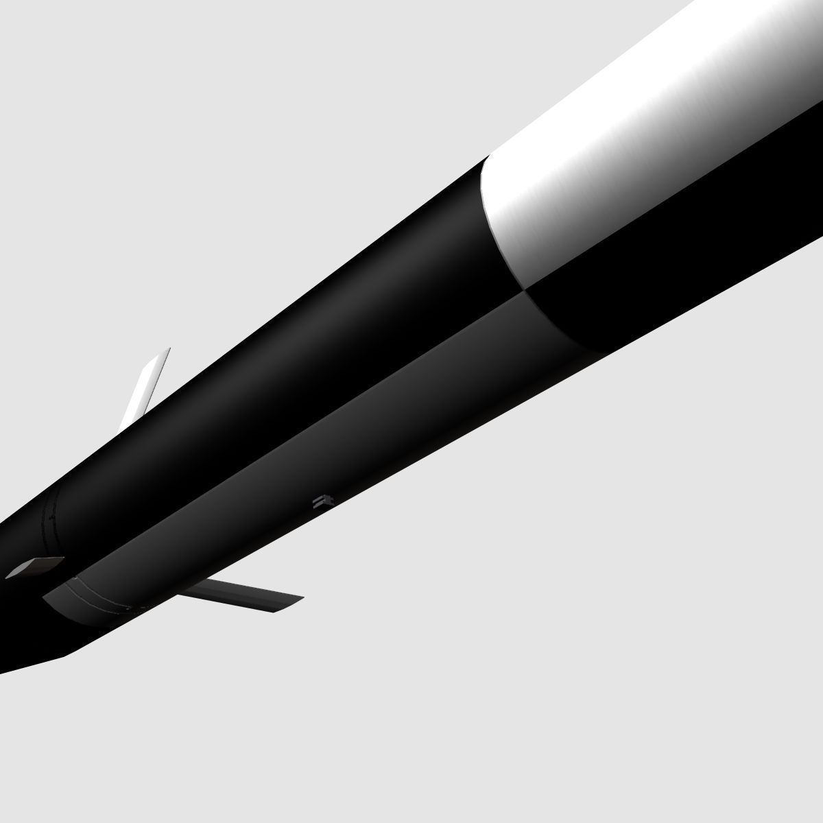 Black Brant I Sounding Rocket 3D model_5