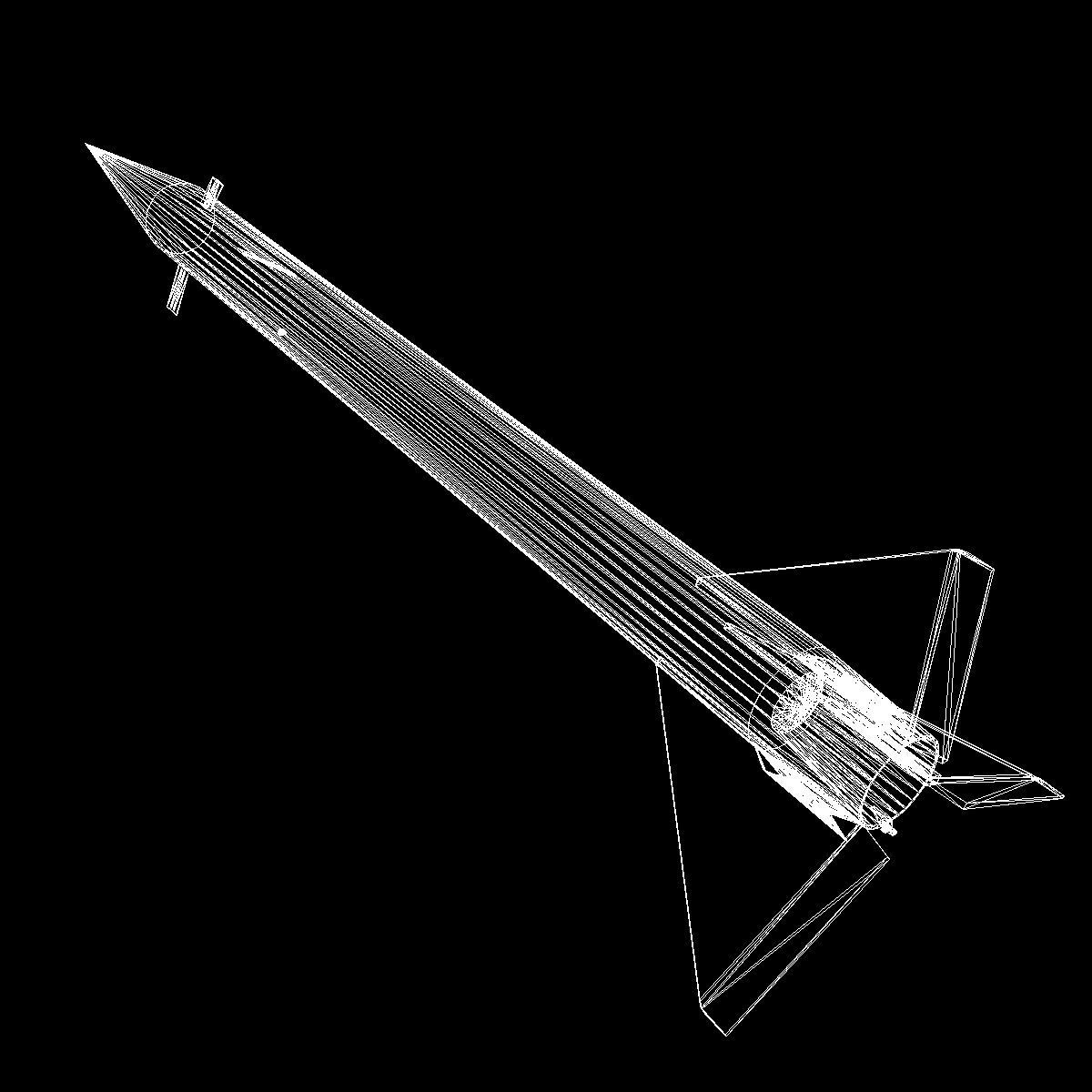 Black Brant I Sounding Rocket 3D model_9