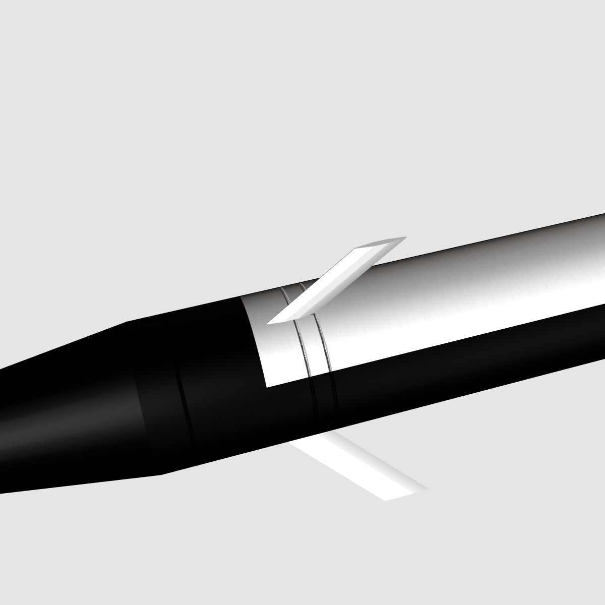 Black Brant I Sounding Rocket 3D model_4