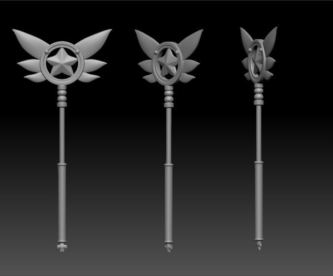 Fate - Magical Ruby wand Free 3D print model_1