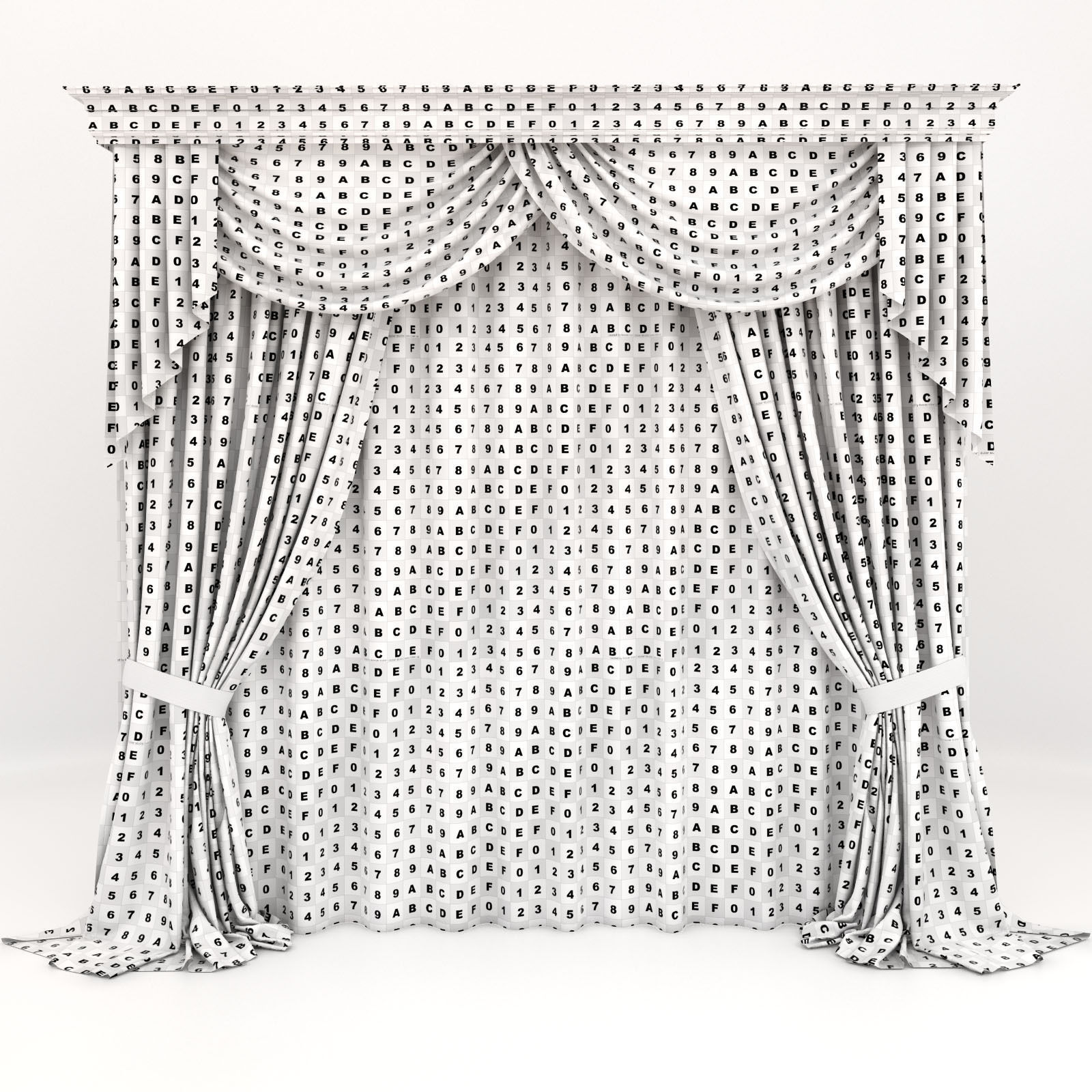 curtains classic 3D model_4