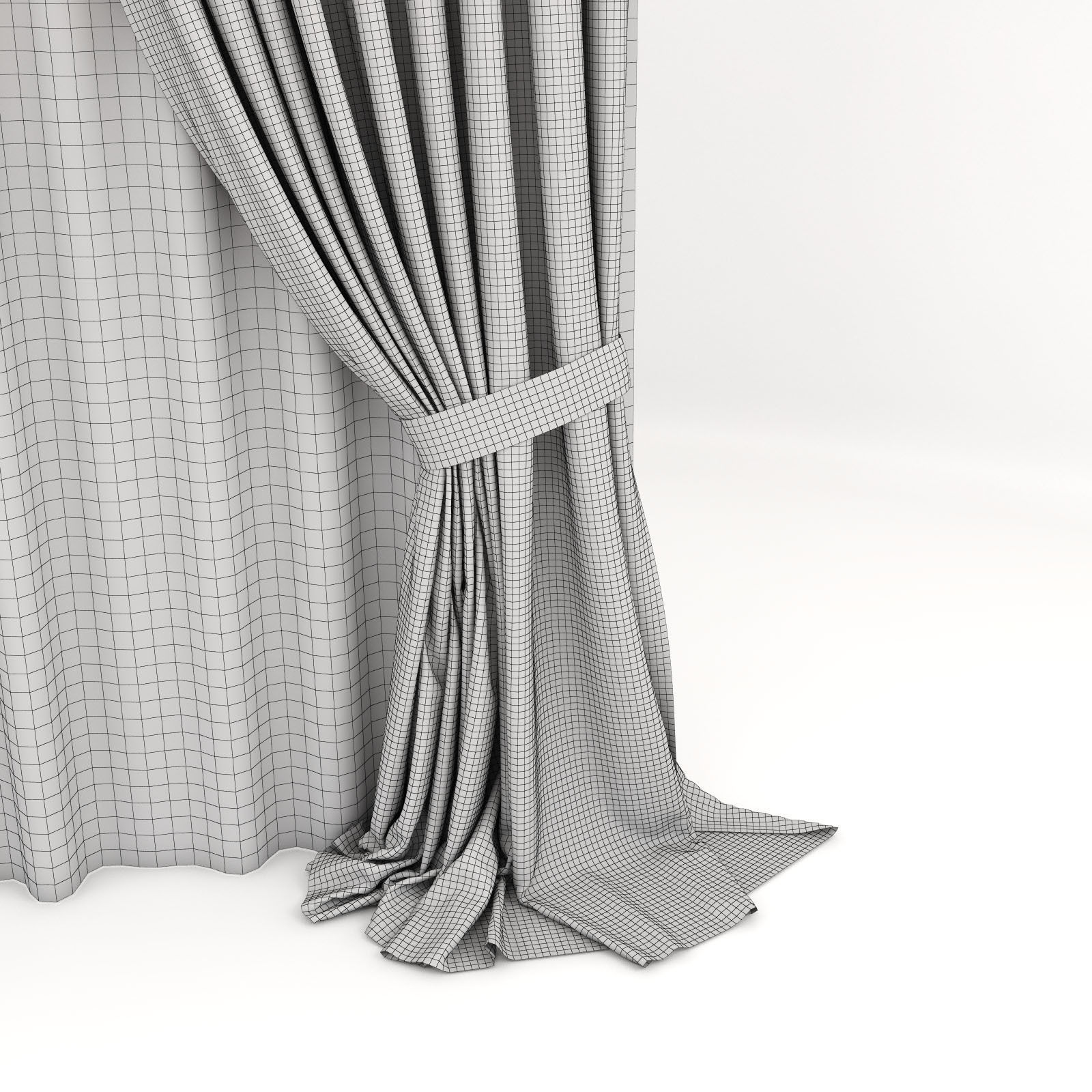 curtains classic 3D model_1
