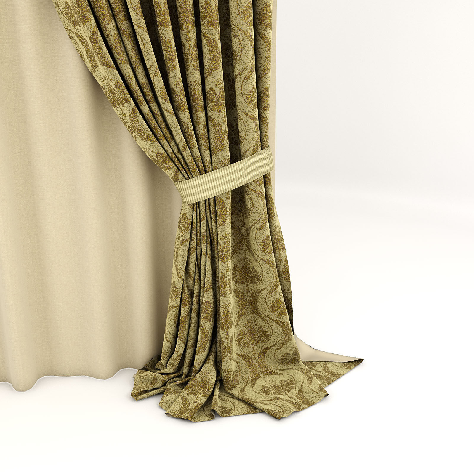 curtains classic 3D model_7