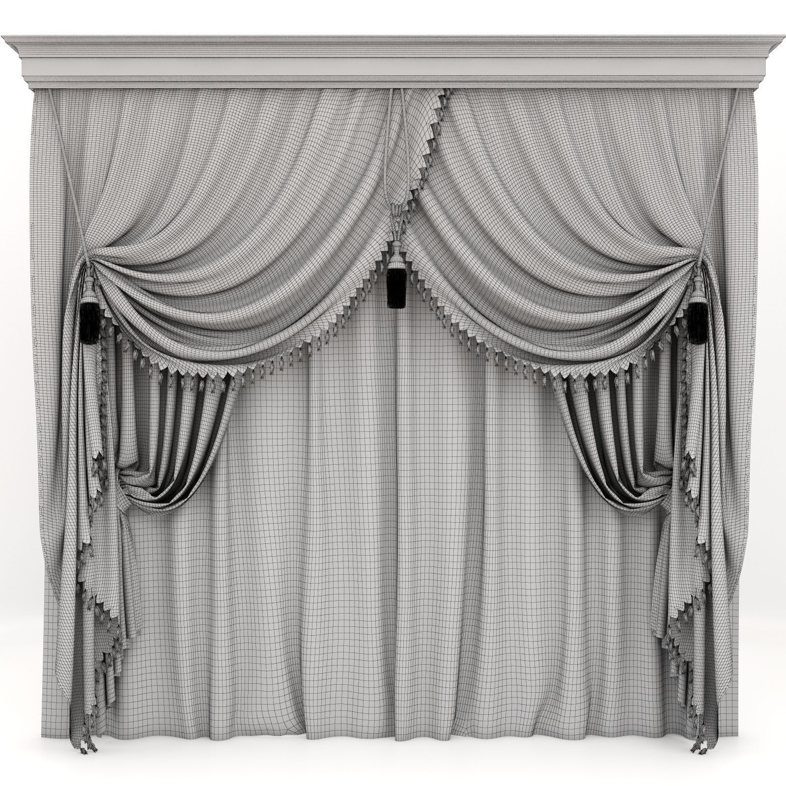 Curtains curtain 3D model_3