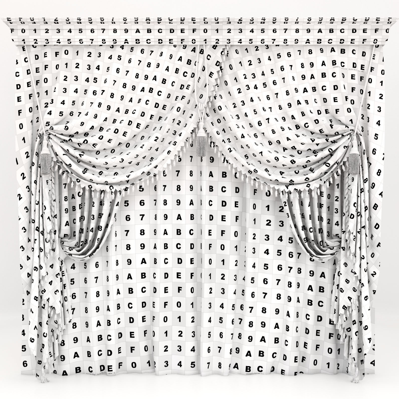 Curtains curtain 3D model_4