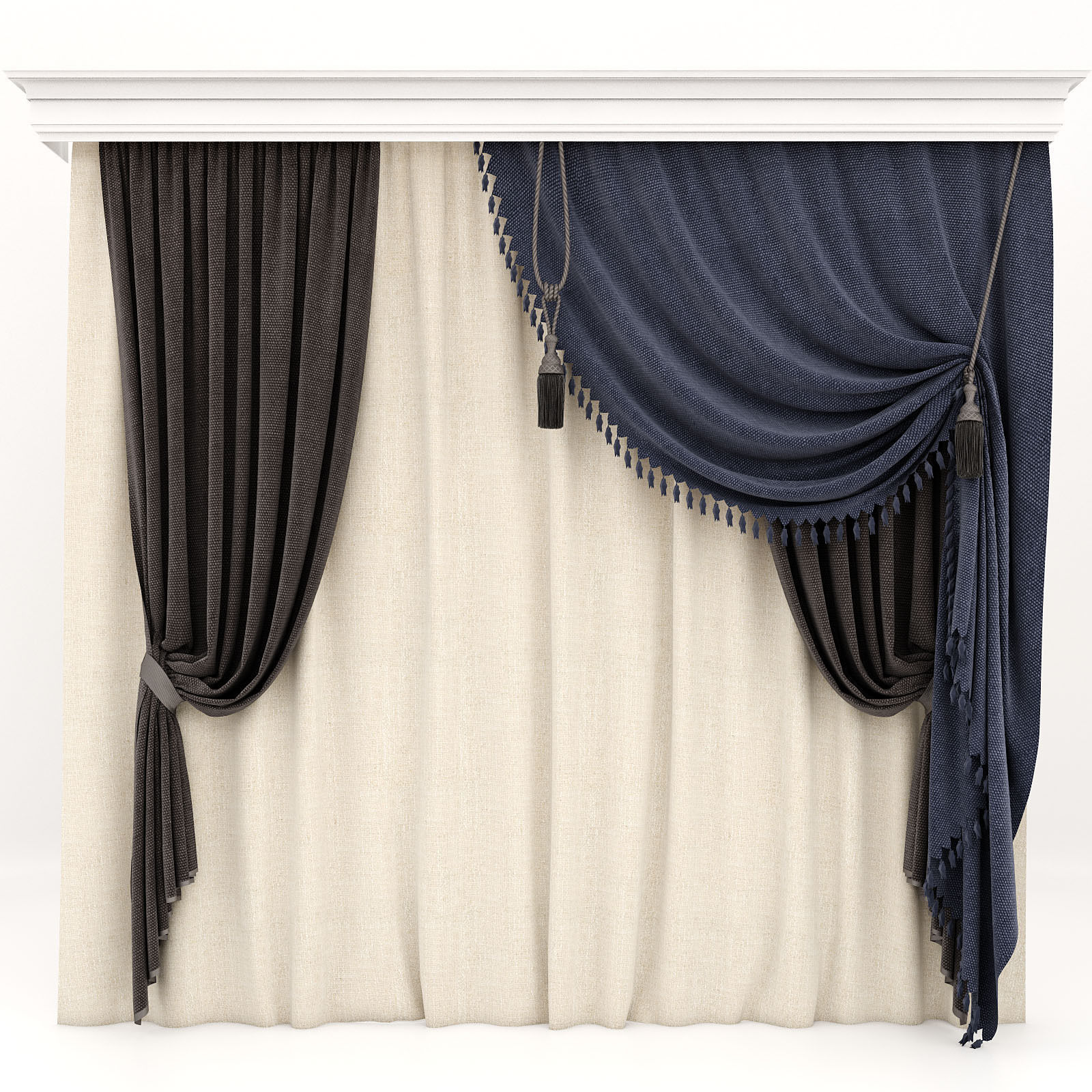Curtains curtain 3D model_2