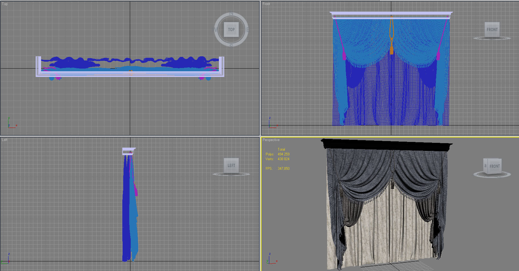 Curtains curtain 3D model_5