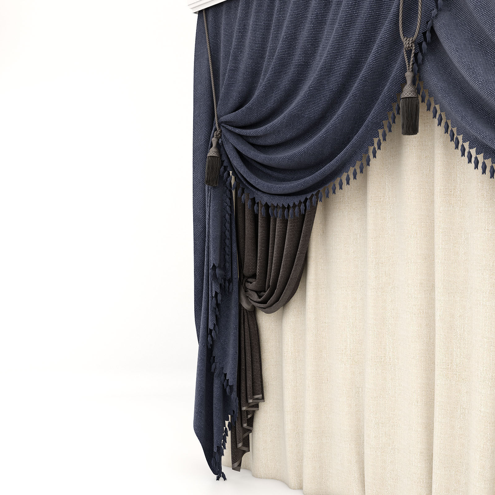 Curtains curtain 3D model_1