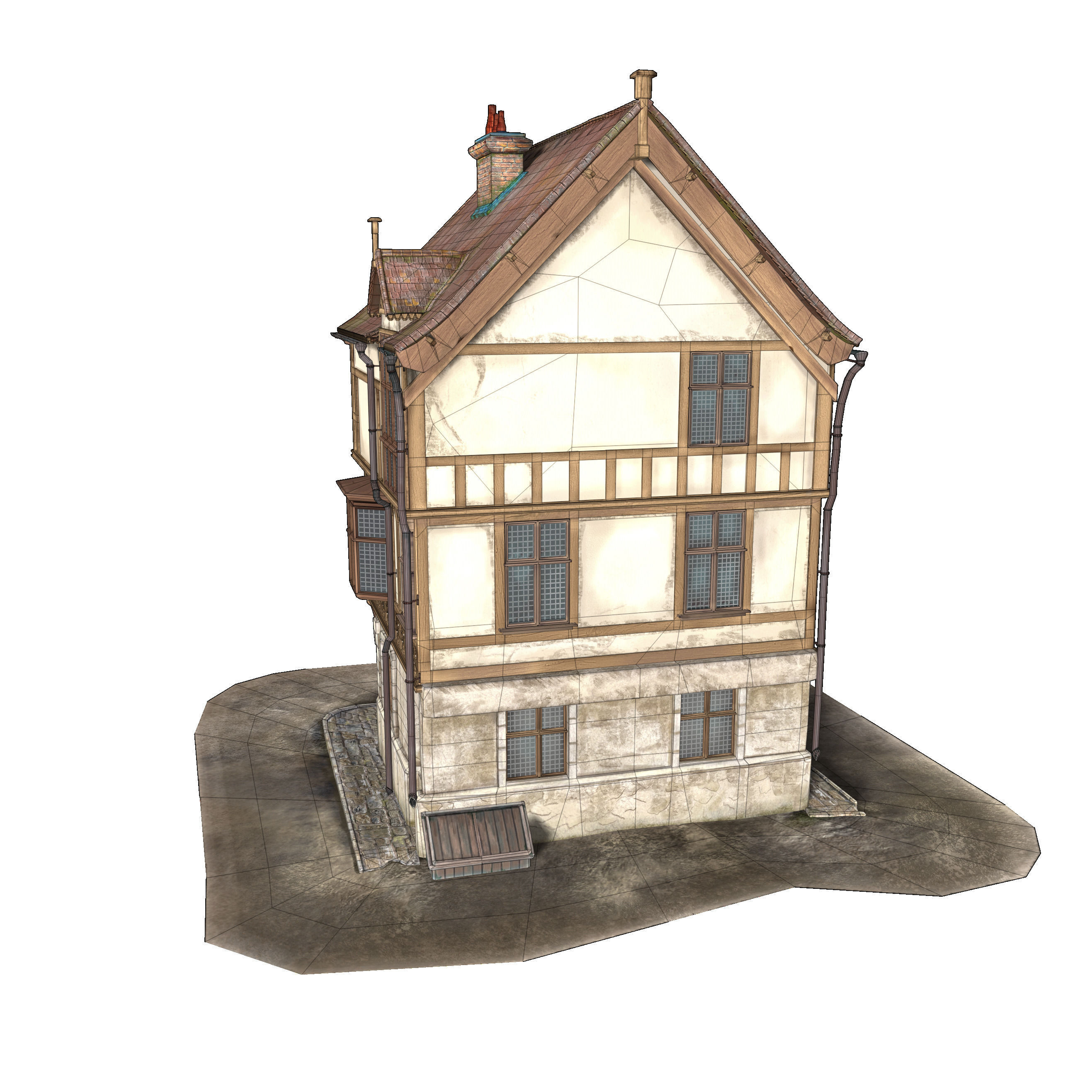 Medieval House 3D model_10