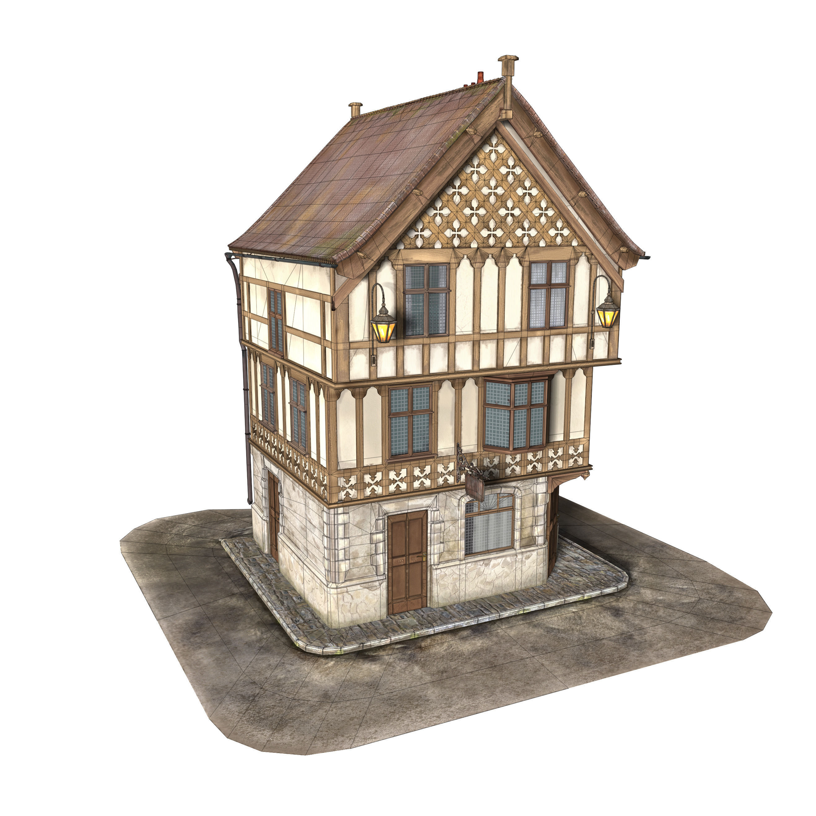 Medieval House 3D model_17
