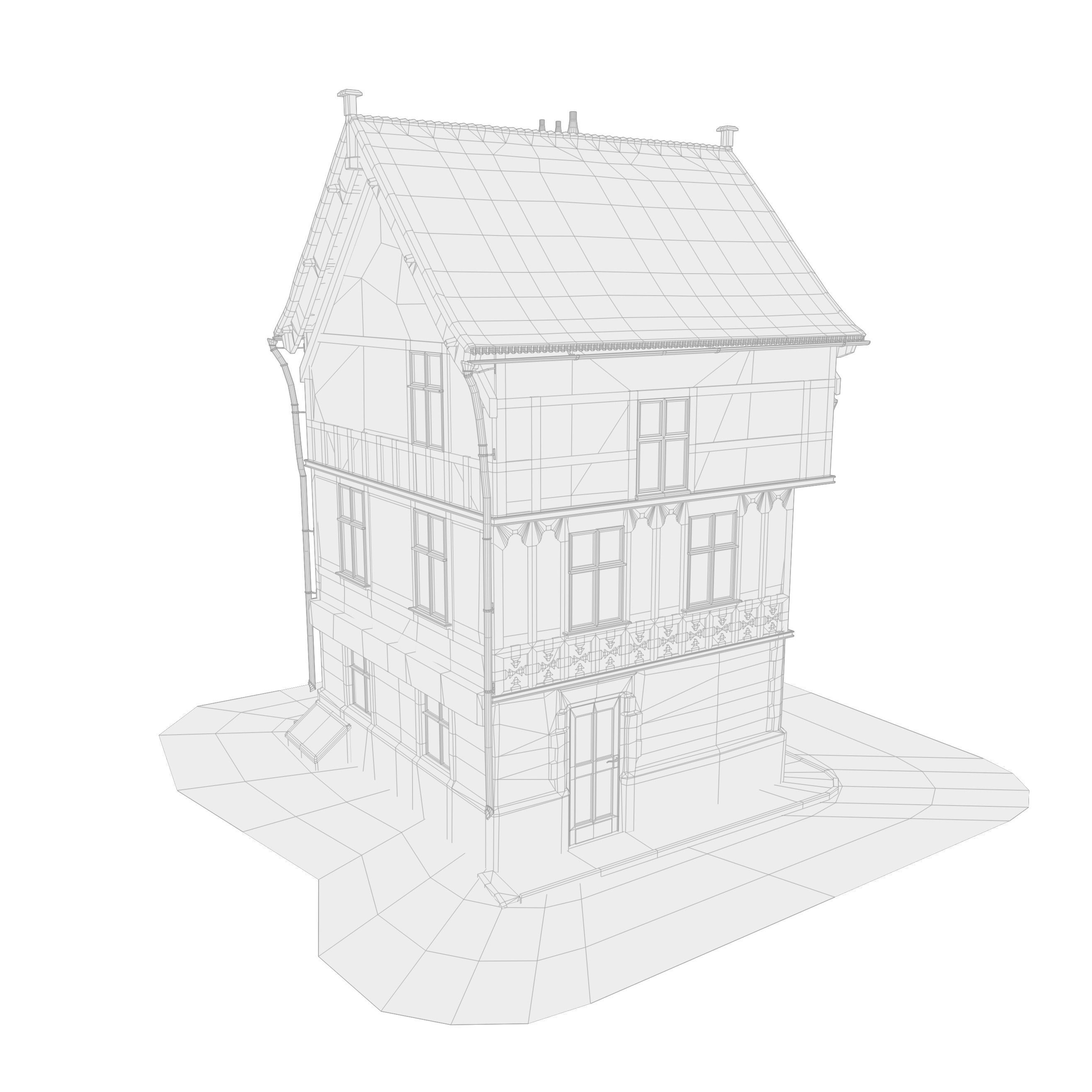Medieval House 3D model_23
