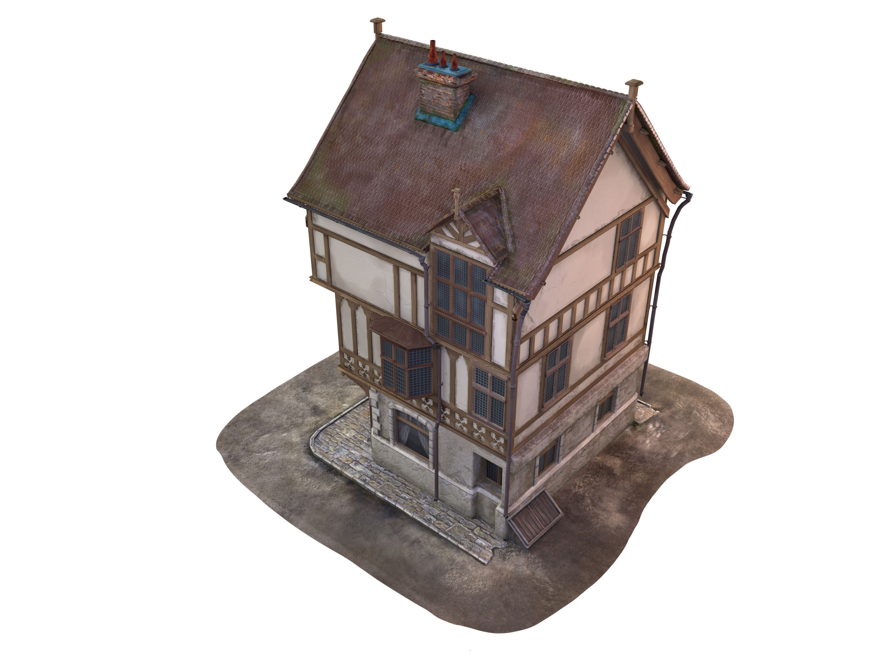Medieval House 3D model_1