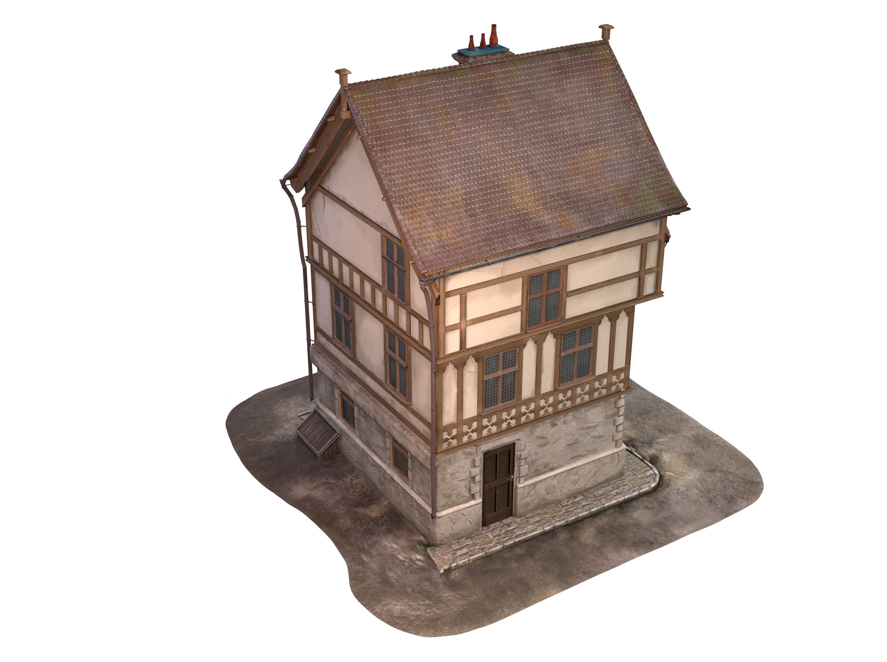 Medieval House 3D model_6